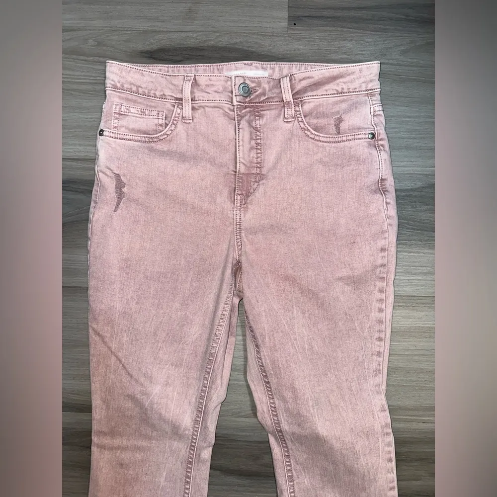 LC Lauren Conrad Pink Distressed Skinny Ankle Women’s Jeans Retro Pants Size 6 - Image 2