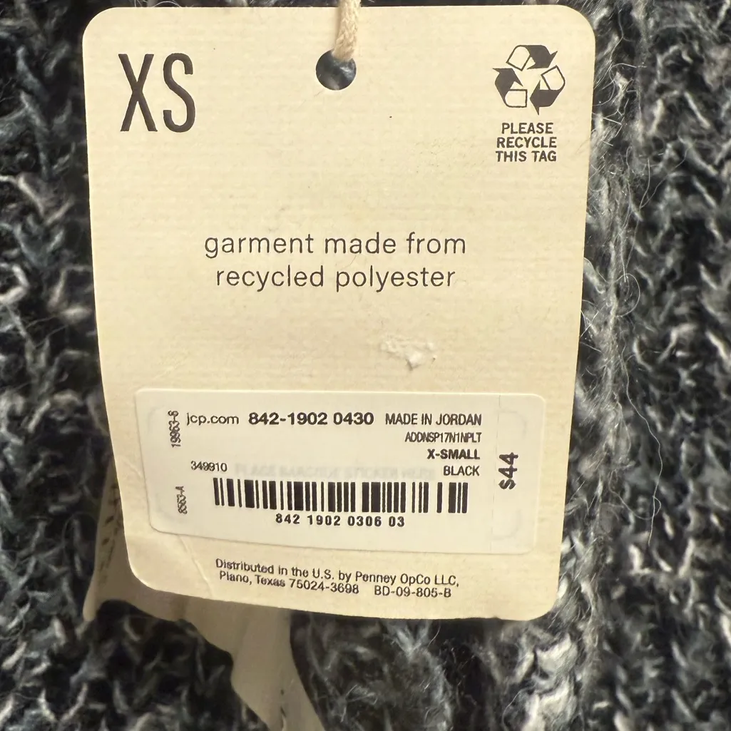 a.n.a Black and White Textured‎ Turtleneck Sweater size XS - Image 3