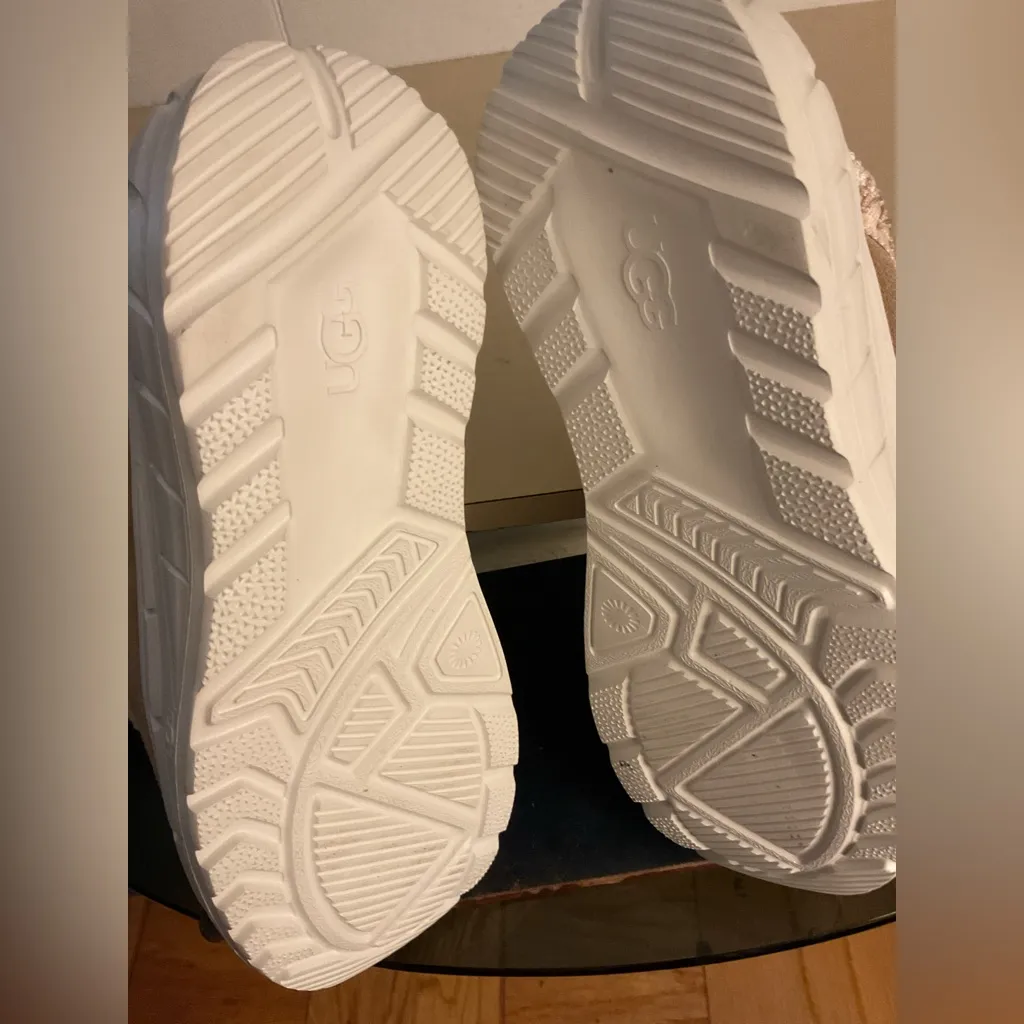 UGG Women's Ivory sheepskin suede platform Westsider hybrid slipper shoes 12 - Image 11