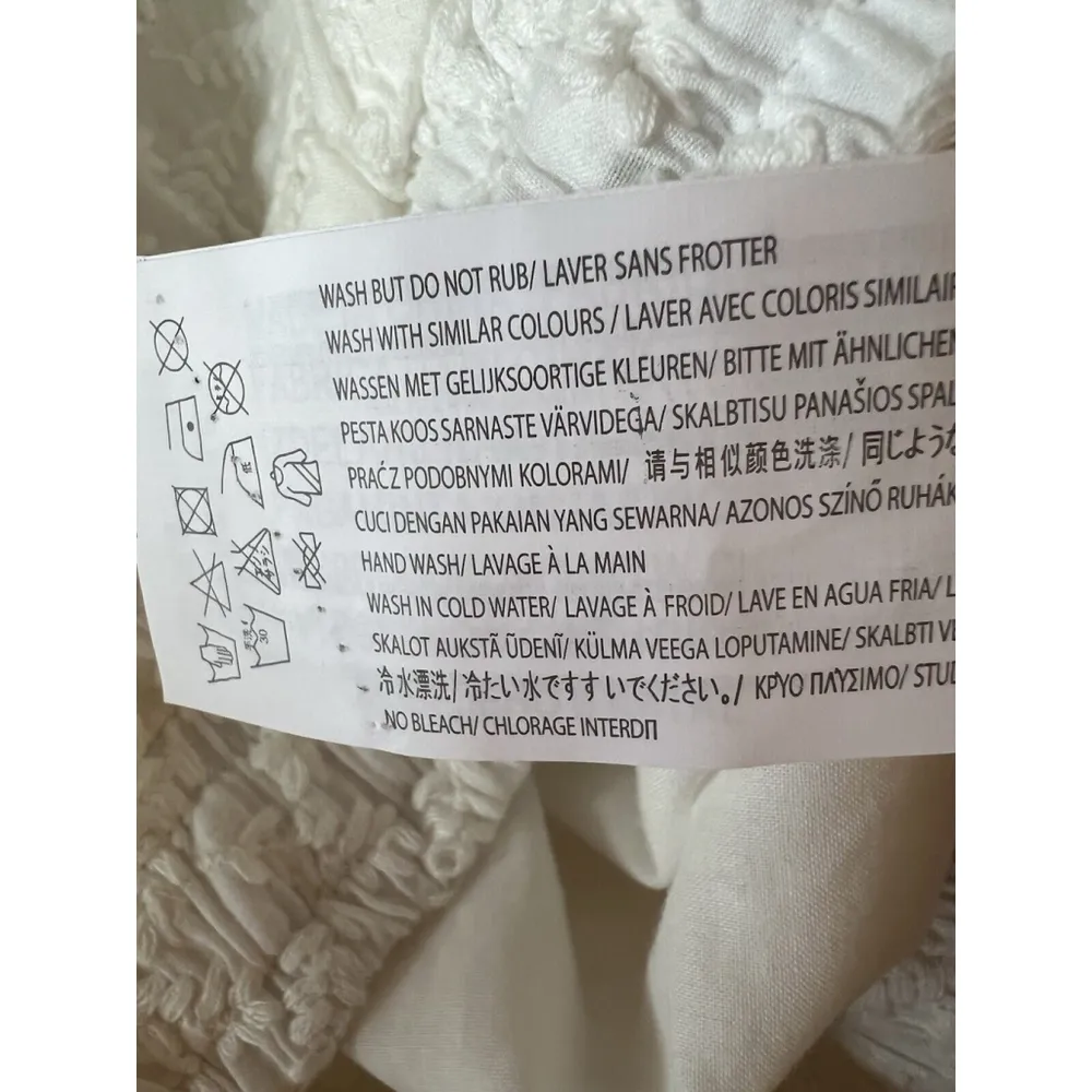 Minkpink Meda Pants White Embroidered Drawstring Waist White Women’s Size XS - Image 8