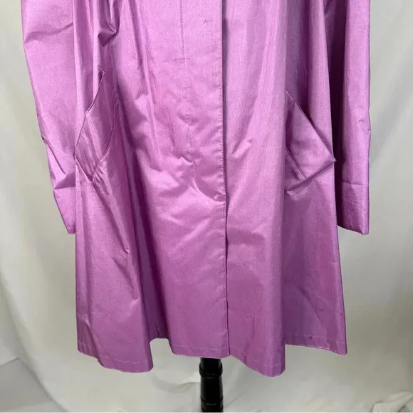 Vintage 80s Raingear Long Trench Coat Raincoat Pink Retro Womens‎ Medium Korea - Image 3