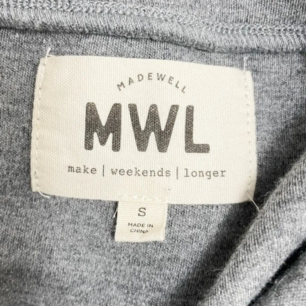 Madewell MWL Breeze Drawstring Shorts Romper Heather Gray Women’s Size Small - Image 9