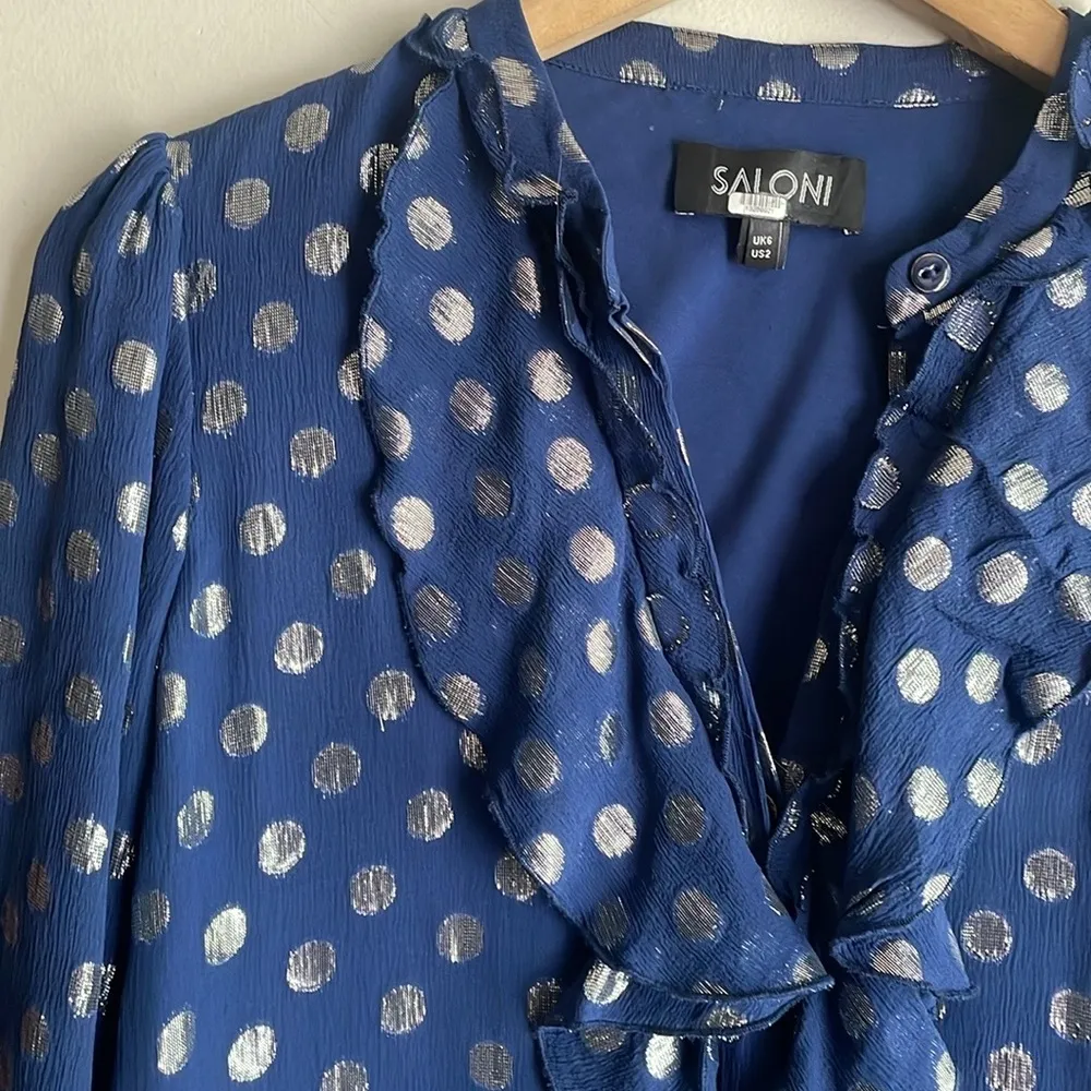 Saloni Tilly Metallic Fil Coupé Silk - Image 6