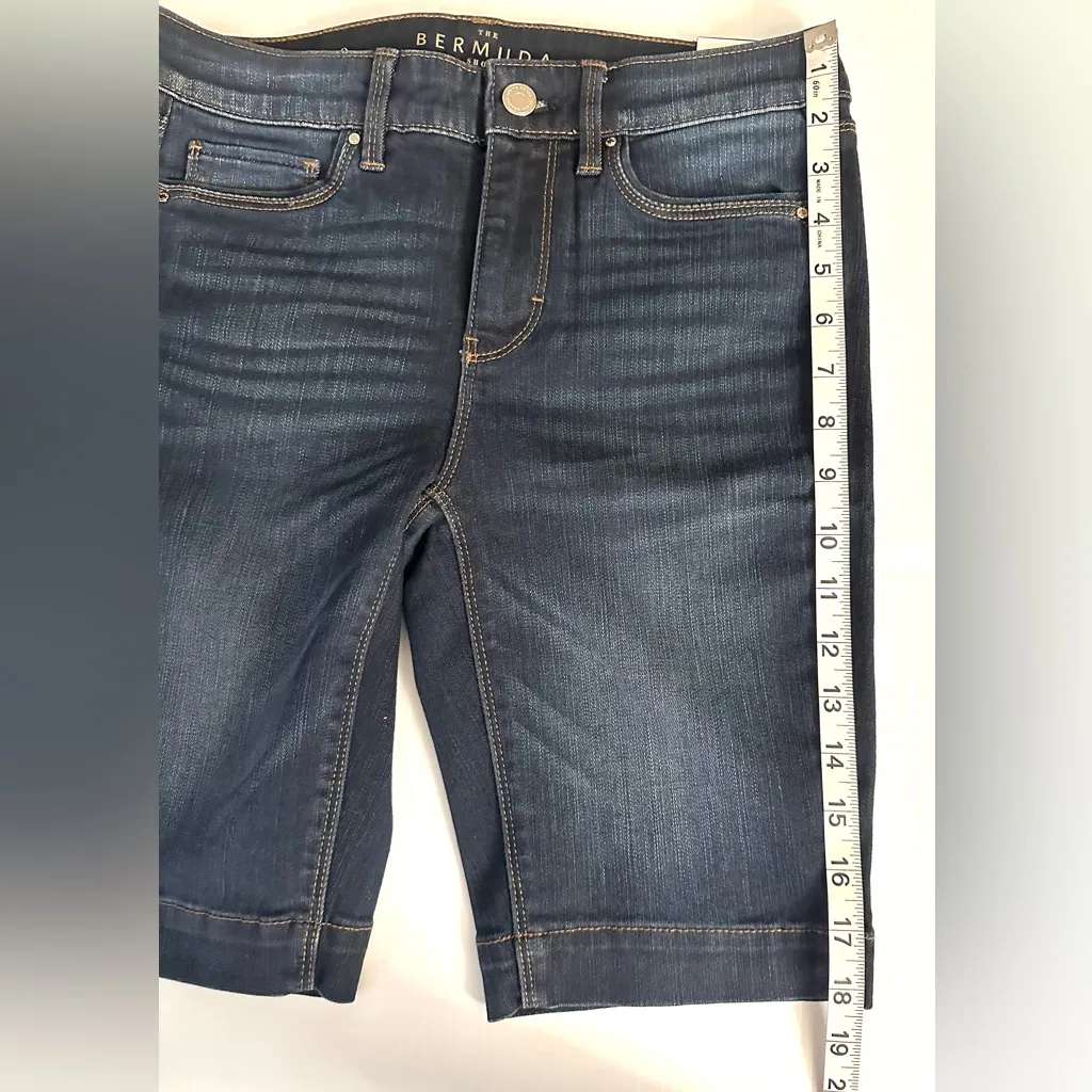 NWT White House Black Market Denim Medium Wash Bermuda Shorts - Image 7