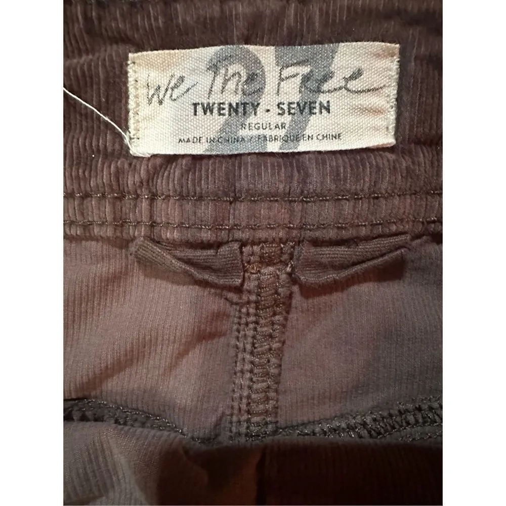 Free People Joanie Cord Brown Patch Pocket Corduroy Skirt Sz 27 - Image 6