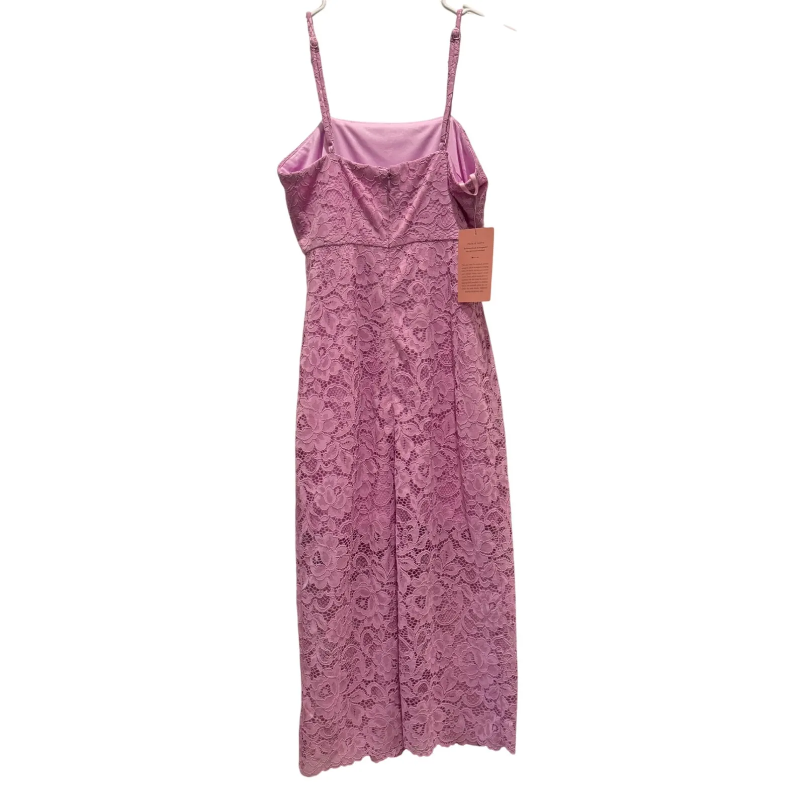 NEW BHLDN Anthropologie Maria Purple‎ Pink mauve Sleeveless Lace Midi Dress XS - Image 9