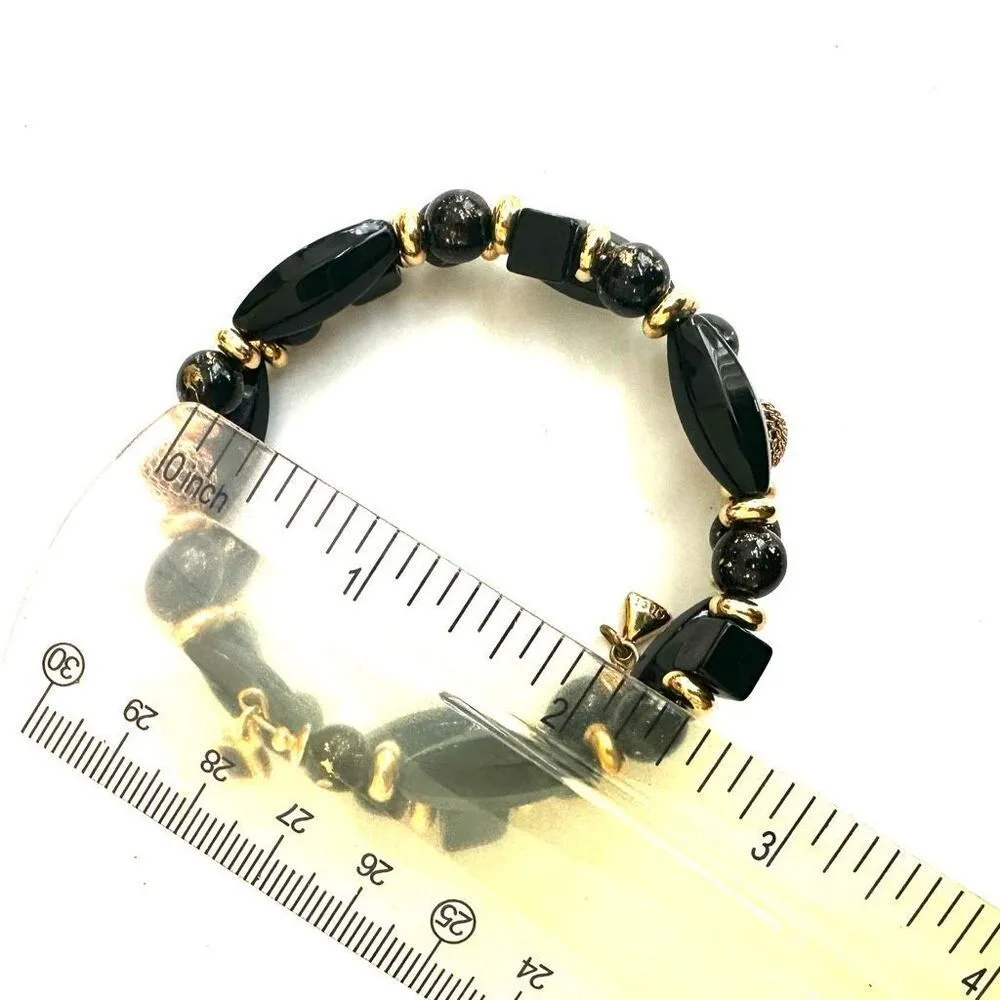 Liz Claiborne black and gold tone wrap around bracelet - Image 7