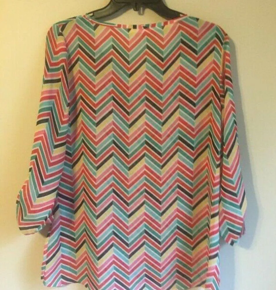 Rachel Kate fashion concepts chevron colorful top - Image 4