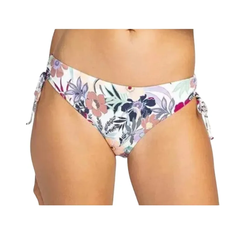 Roxy Floral Beach Classics Bikini Set Hipster Ties Bottom Tri Tie Top Womens M - Image 2