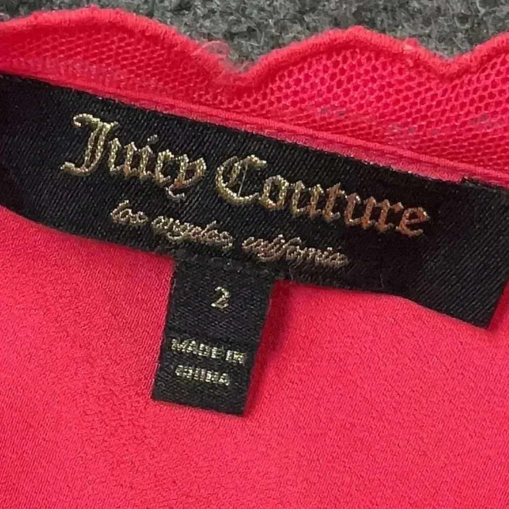 Juicy Couture One Shoulder Lace Cocktail Dress Pink Starlet Women’s Size 2 - Image 7