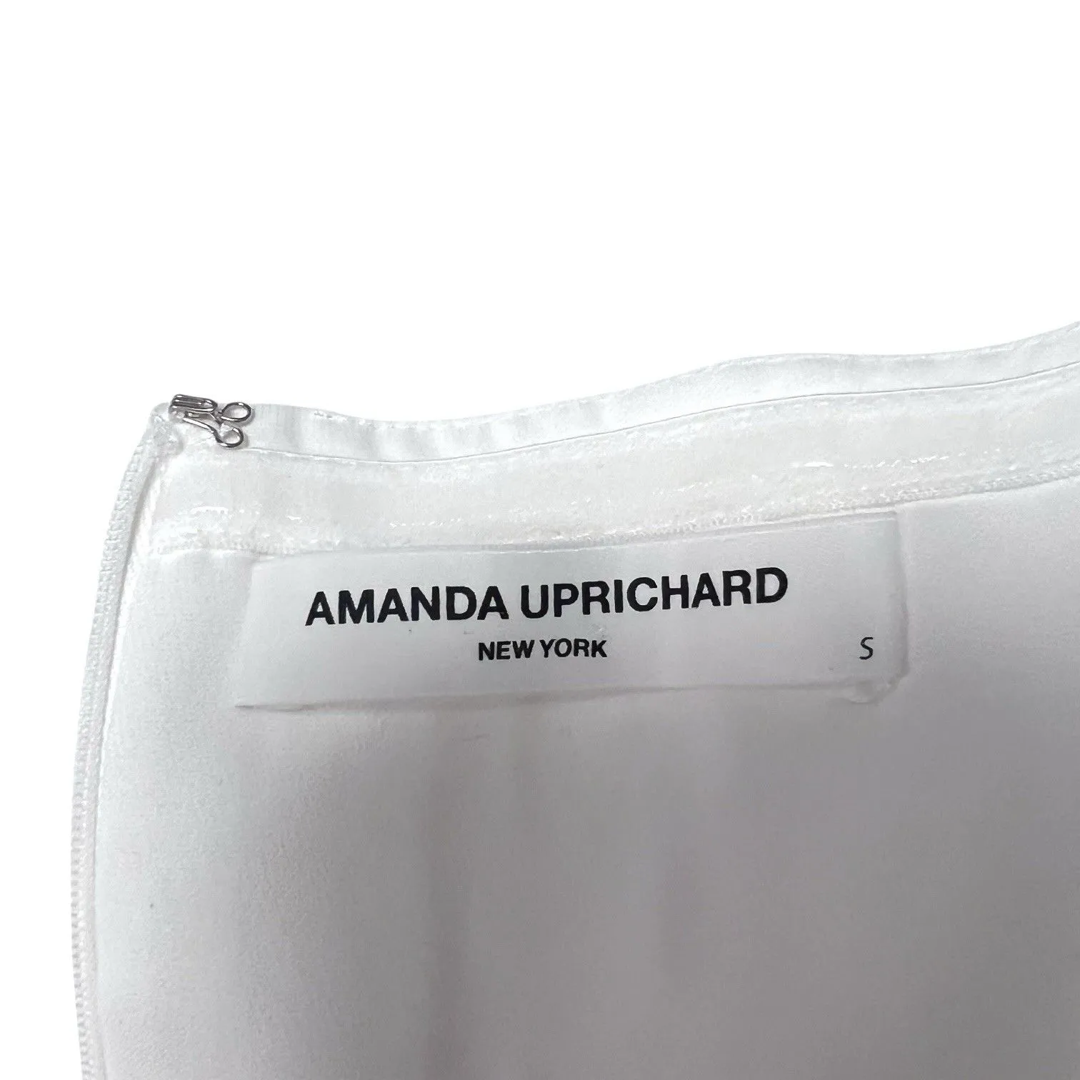 Amanda Uprichard Mezcal Crepe Halter Neck Dress White Ivory Women’s Size S - Image 9