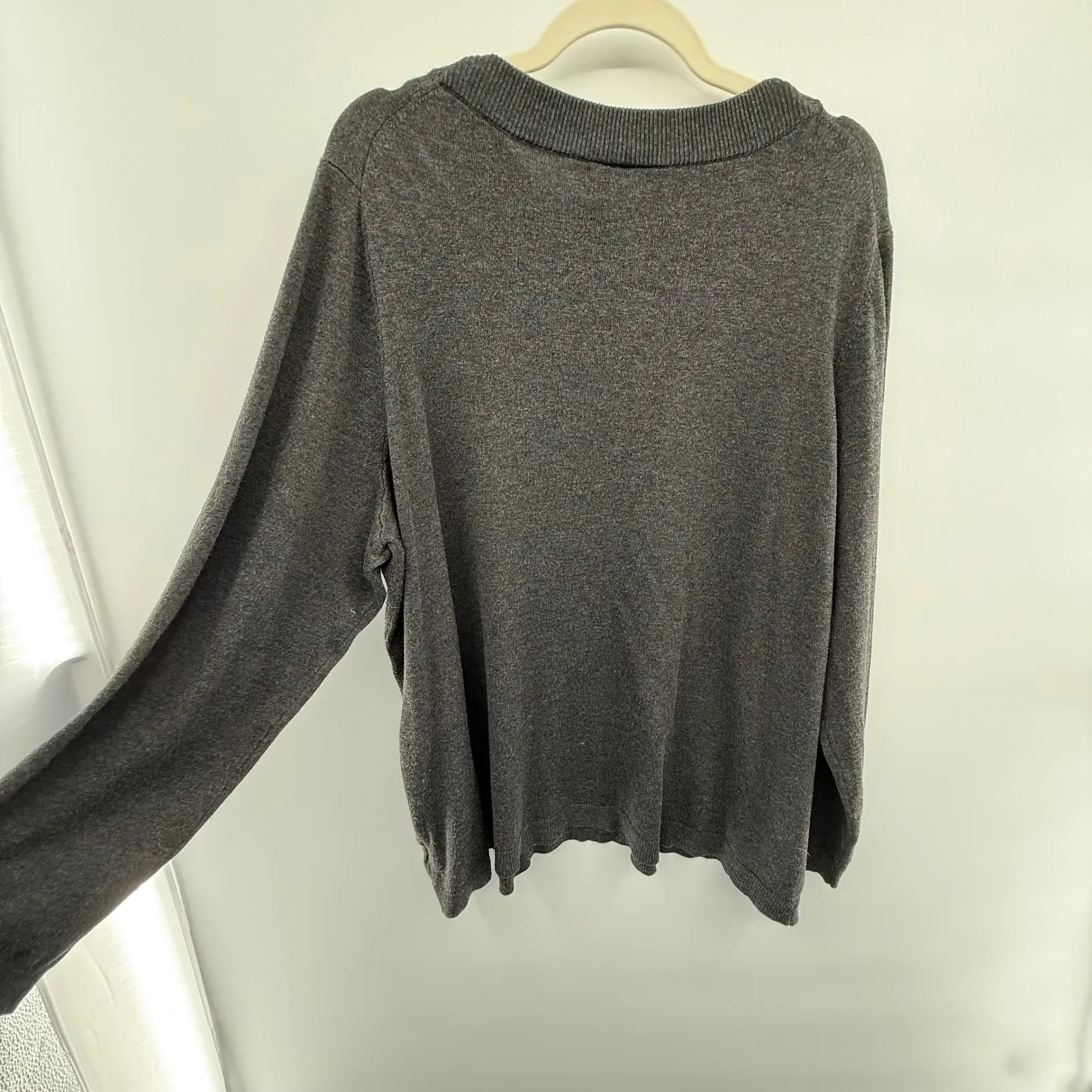 Lane‎ Bryant 22/24 Gray Embellished Rhinestone Sweater Plus Size Holiday Top - Image 4