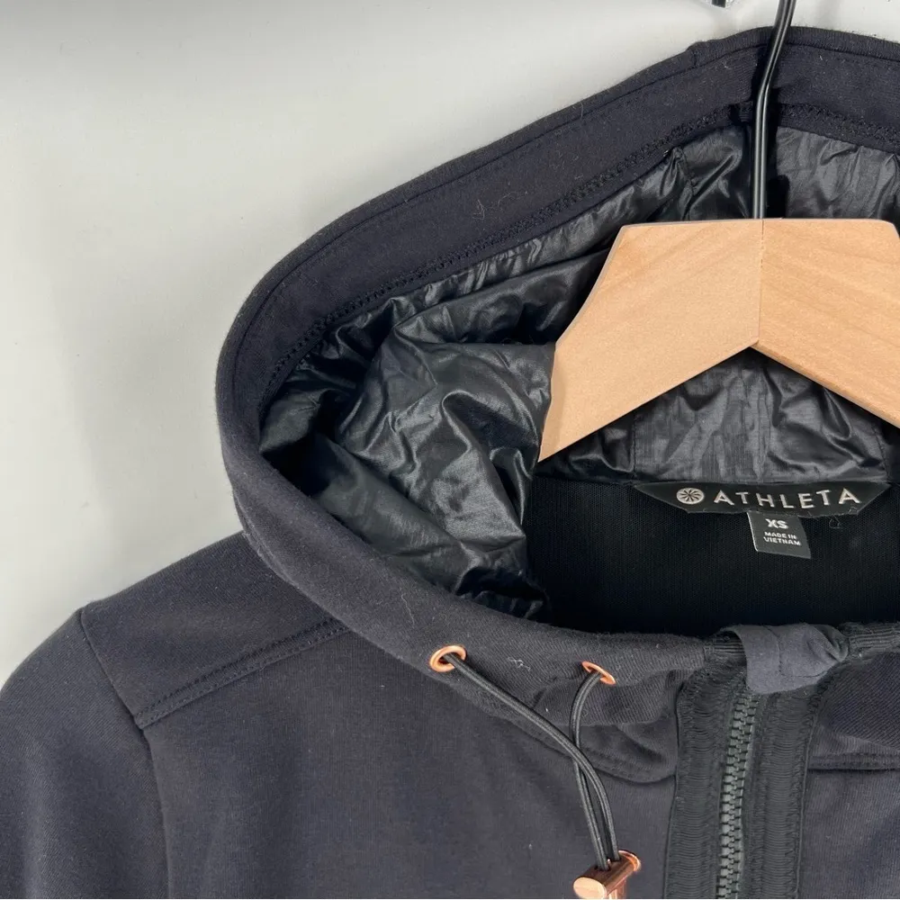 Athleta Windy Point Hoodie Full Zip Front Layered Athleisure‎ - Image 3