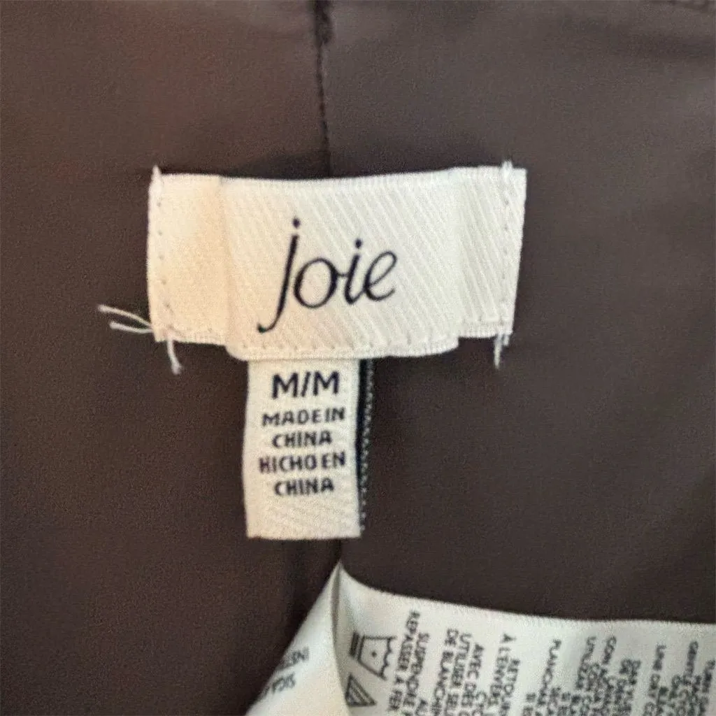 Joie Women's Brown Faux‎ Leather Dress Pants Size M Casual - Image 3