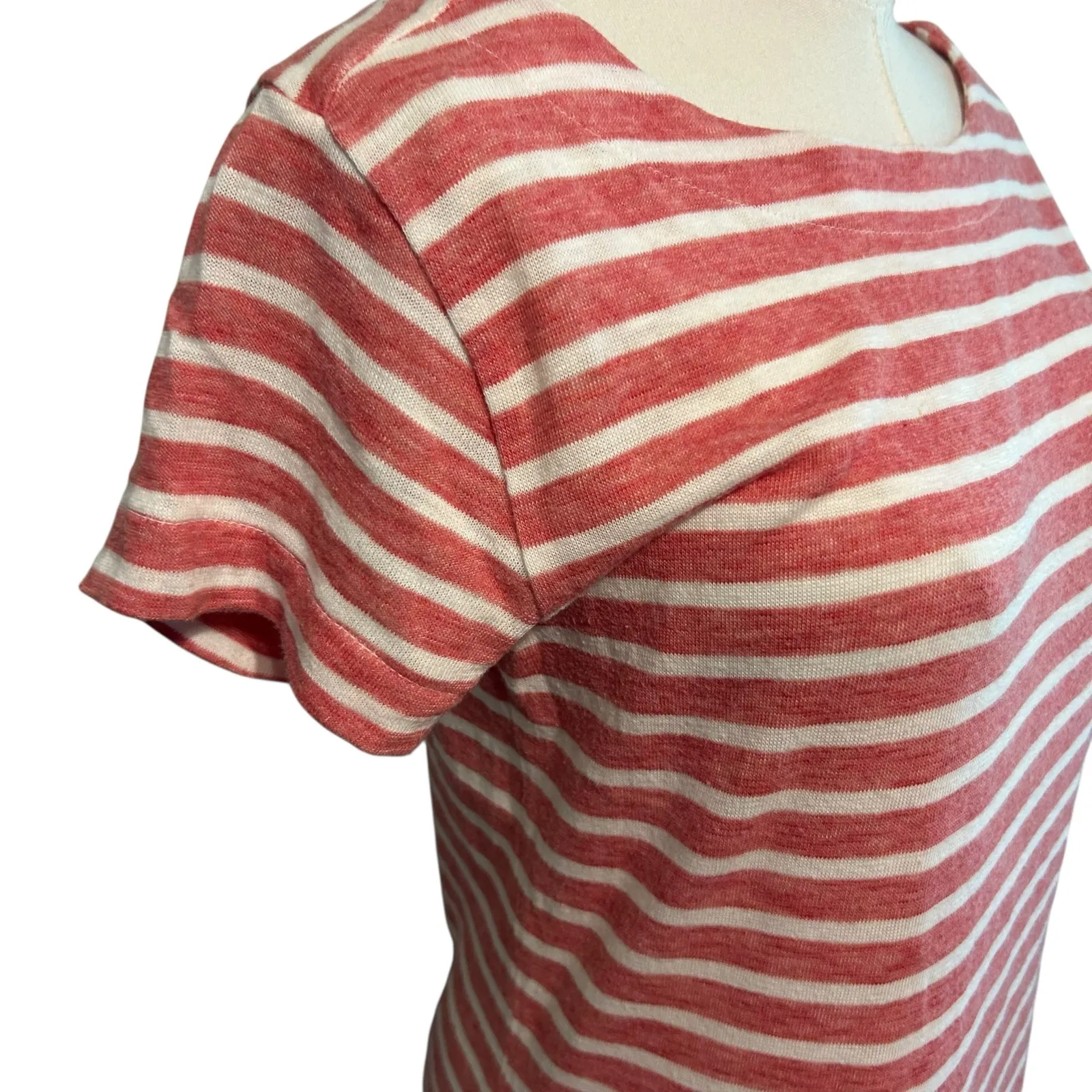 Vineyard Vines Women 100% Pima Cotton Dress SZ XS Pink Striped Beach Casual - Image 4