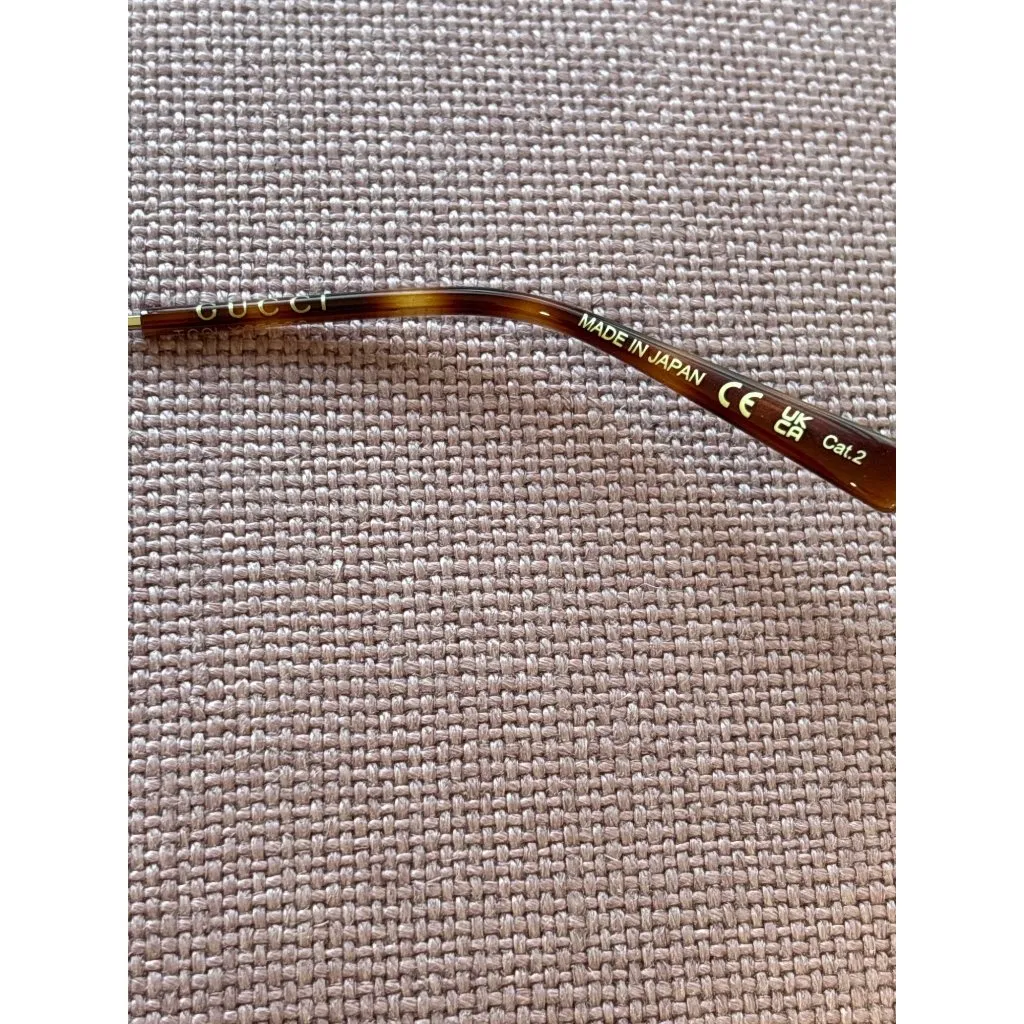 Gucci Square Sunglasses in Havana Gold Brown GG1848S-002 Sunnies - Image 6