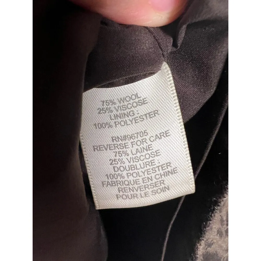 Rebecca Taylor Leopard Animal Print Wool Asymmetrical Ruffle Mini Skirt Size 4 - Image 7