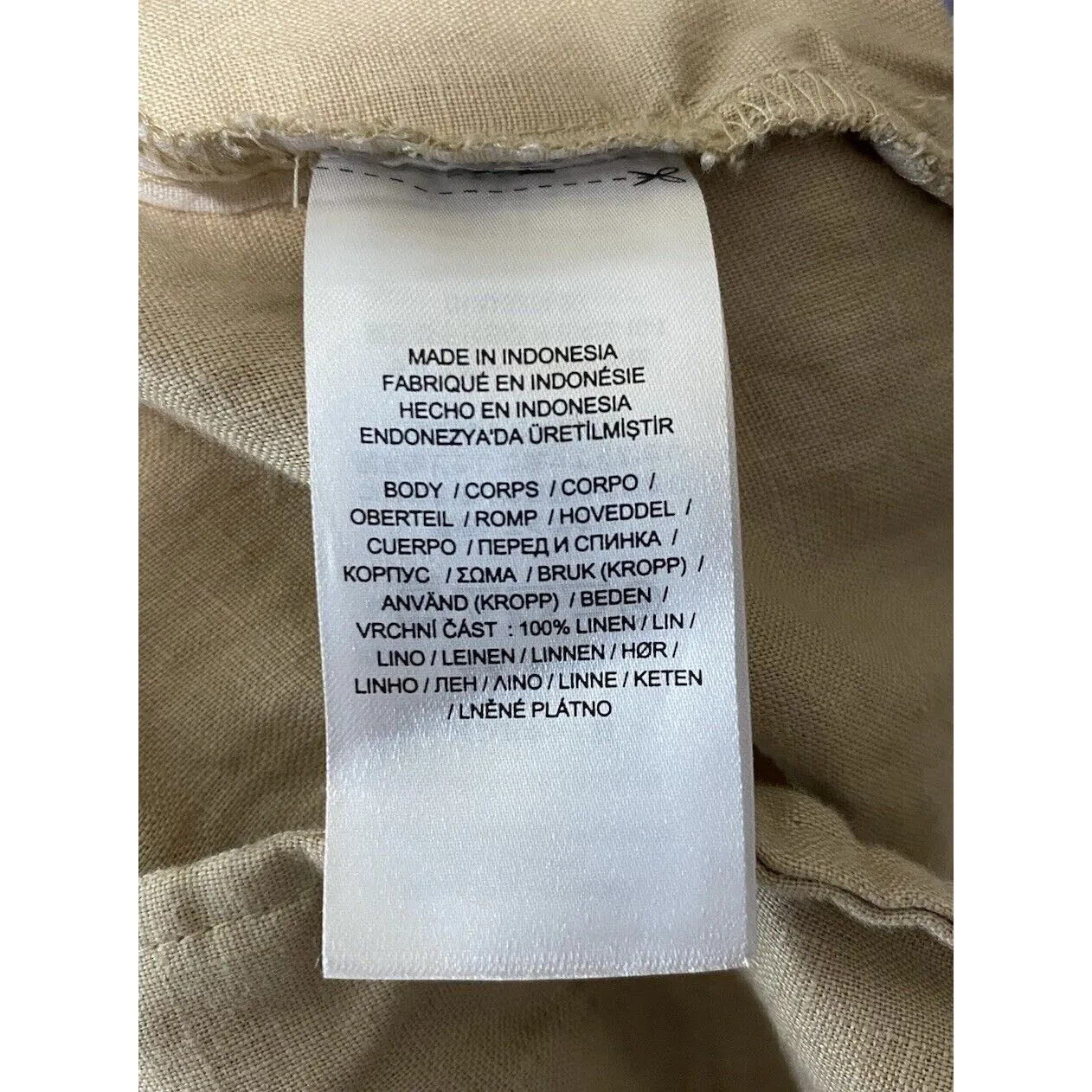 Lauren Ralph Lauren Tan Paperbag Pants 100% Linen Sz 6 Pull On Preppy Office‎ - Image 8