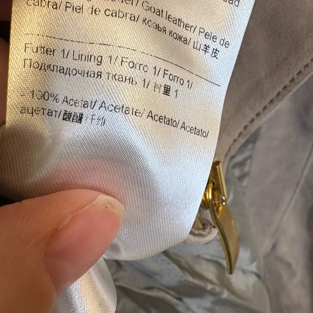 Escada Taupe Goat Suede Leather Moto Jacket | EU 36 / US 4 Designer Luxe Chic Tan - Image 12