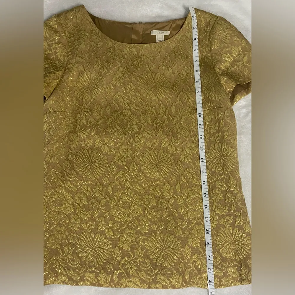 J. Crew Gold Embellished Blouse - Image 9