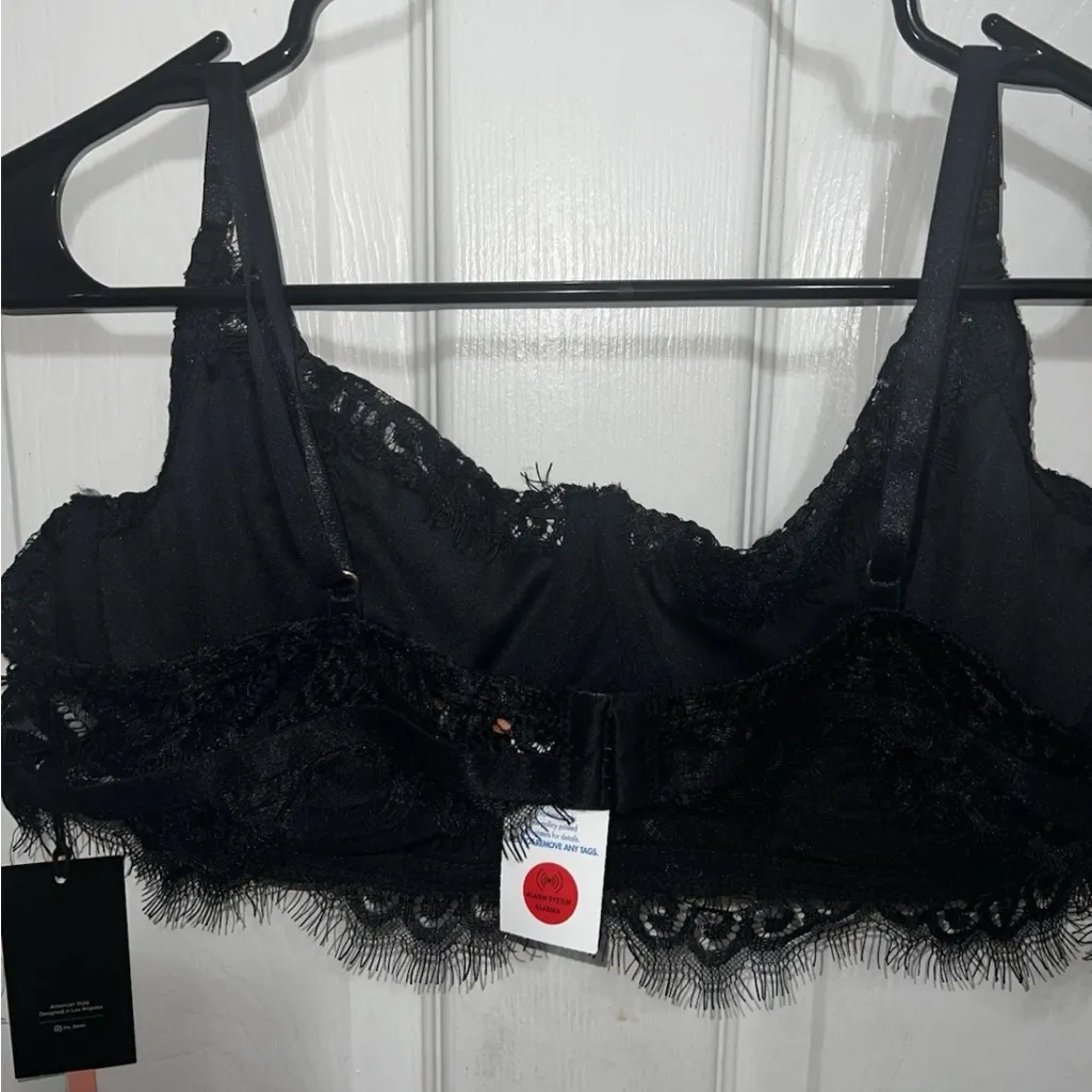 Iris Black Lace Bralette NWT Size 1X - Image 3