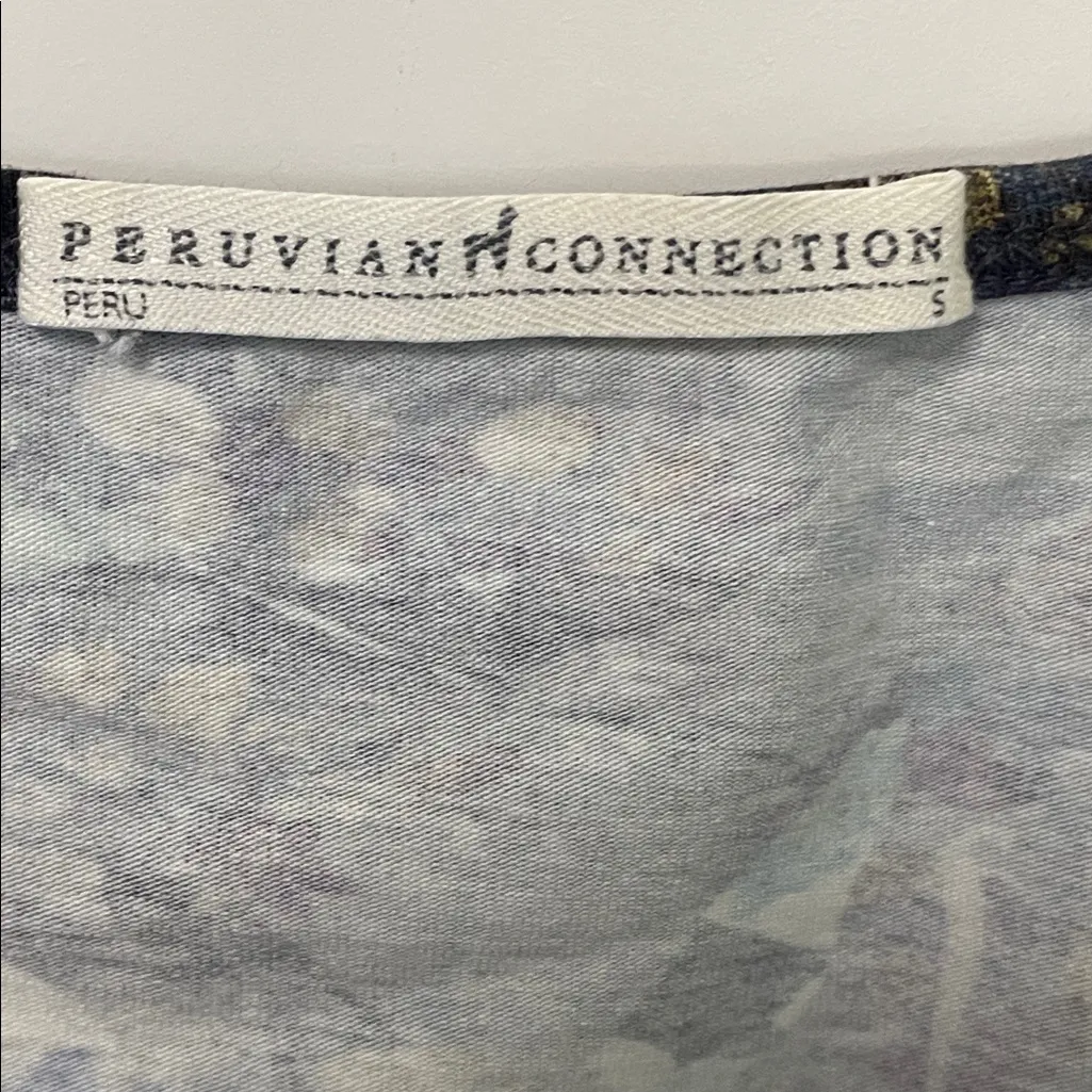 Peruvian Connection Water Color Pima Cotton Top Small - Image 4