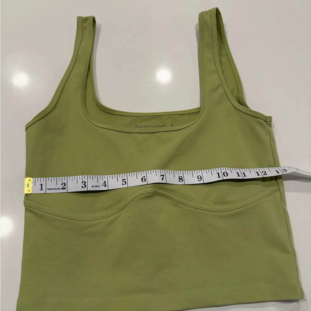 Abercrombie & Fitch Lime Green Corset Crop Top Tank Soft A&F Collection - Image 7