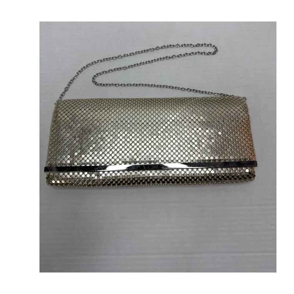 Vintage Jessica Mcclintock Silver metal mesh purse, chain shoulder strap - Image 15