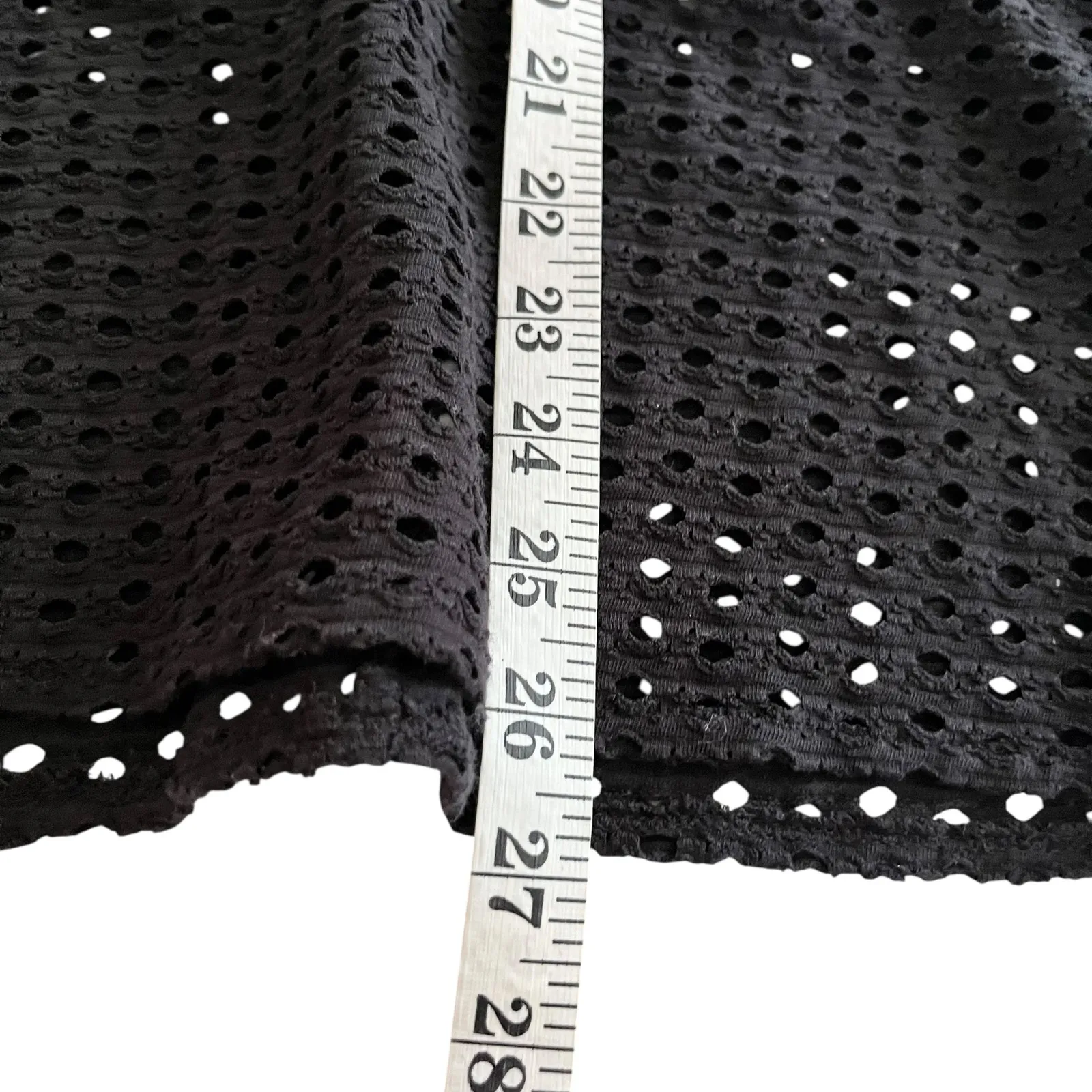 Alfani Black A-Line Eyelet Midi Skirt Women’s Size XL - Image 7