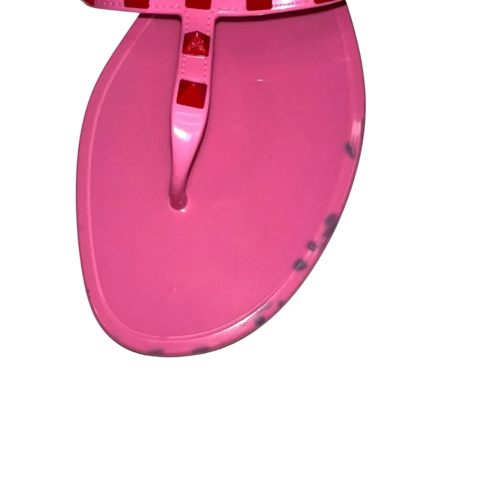 Valentino Garavani Rockstud Pink Jelly PVC Sandals 40 US 9.5 - Image 5