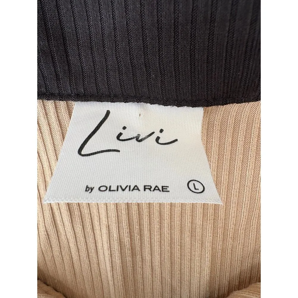 Livi by Olivia Rae | Women's Ribbed Short Sleeve V - Image 4