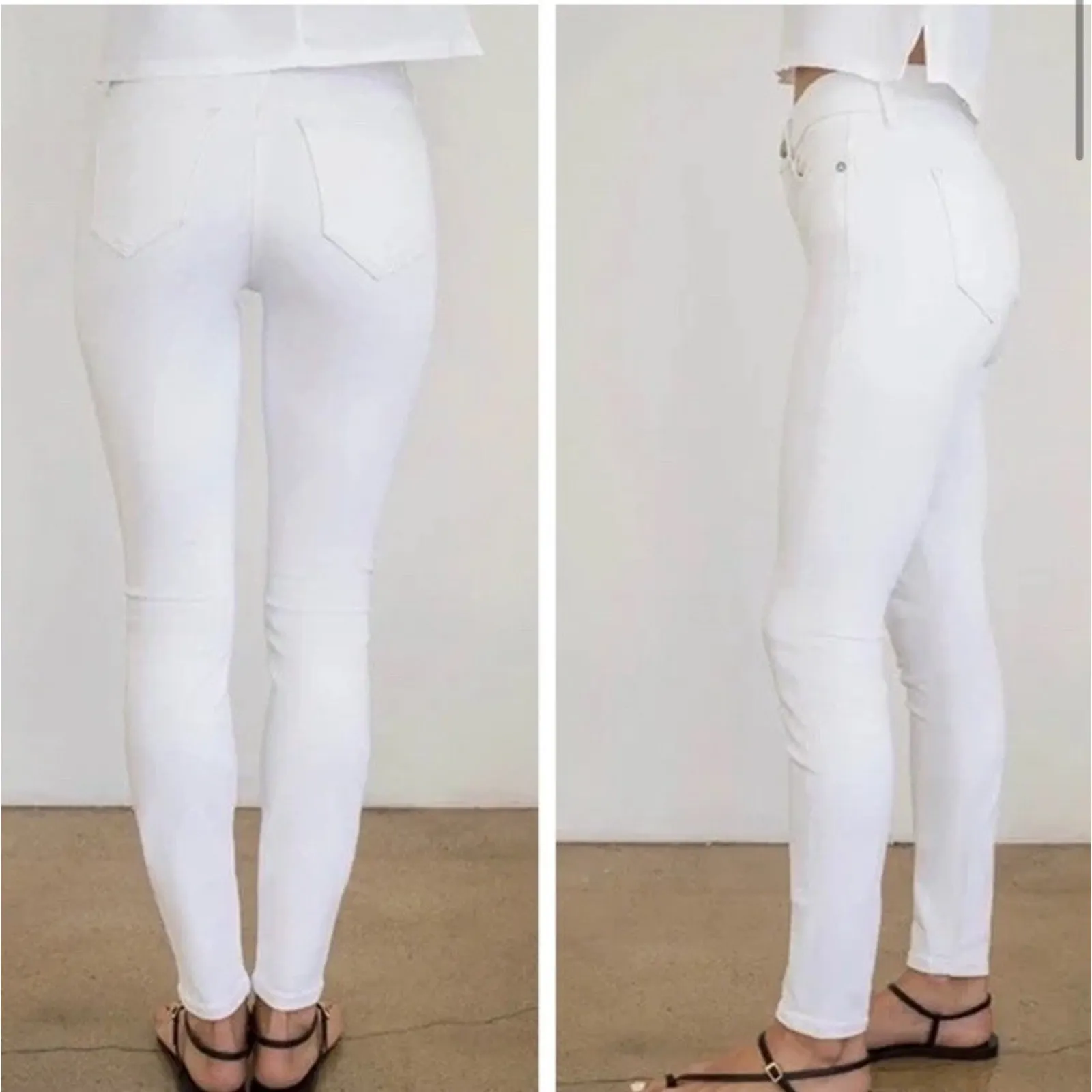 AYR The Chiller Jeans White Skinny Stretch High Rise Women’s Size 34x30‎ W34 L30 - Image 2