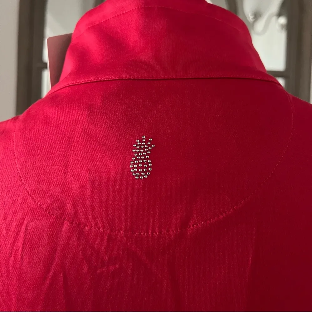 Tommy Bahama Half-Zip Pullover Red Sweatshirt Size M New with Tag $138.00 - Image 6