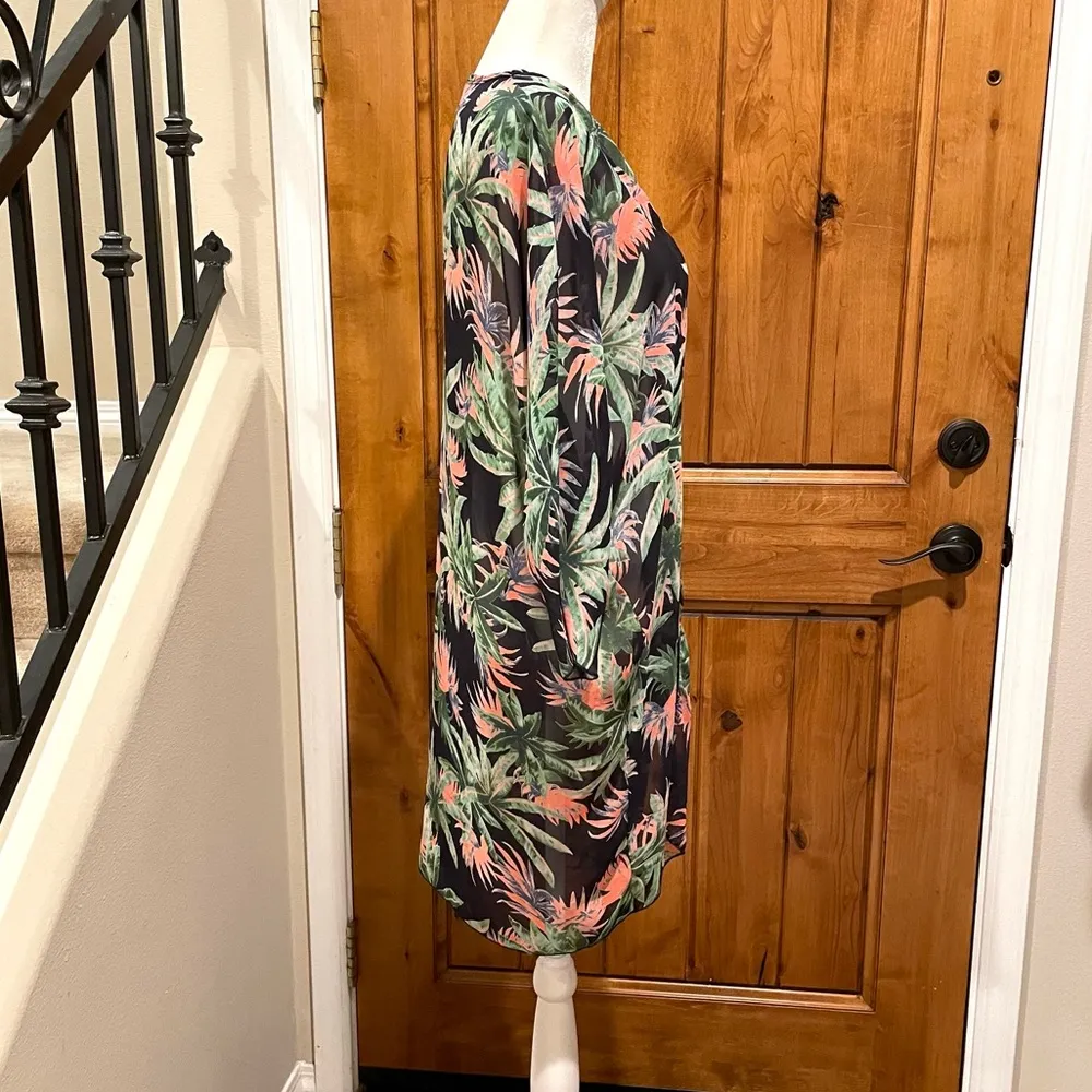 DUETS floral print kimono wrap, one size Black Size undefined - Image 2