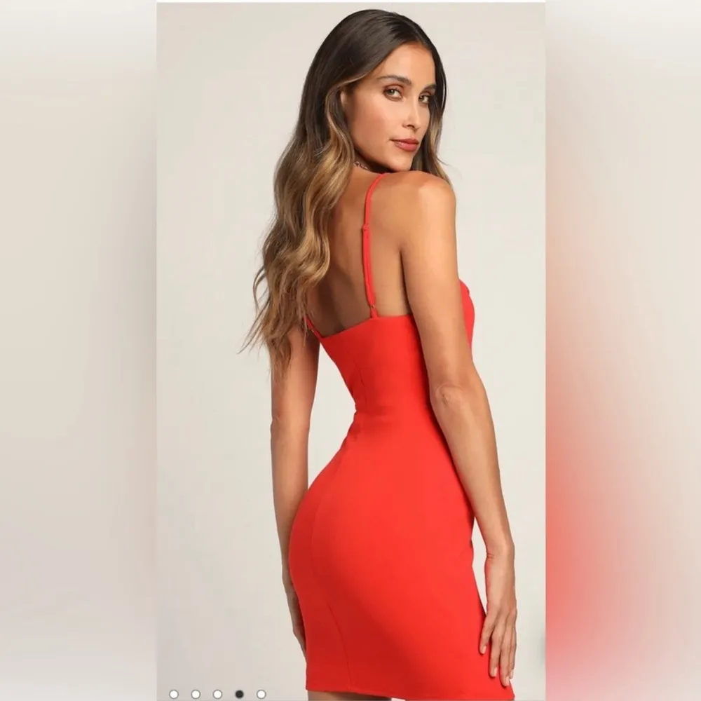NWT Lulu’s Star‎ of the Scene Red Sleeveless Bodycon Mini Dress XL - Image 4