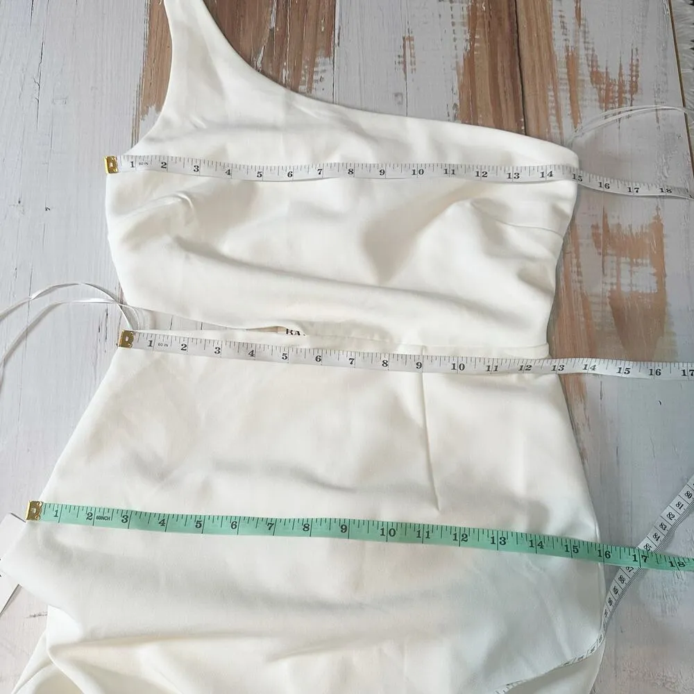 Bardot Jenna One Shoulder Dress In Orchid White Size US 2 or XS - Image 9