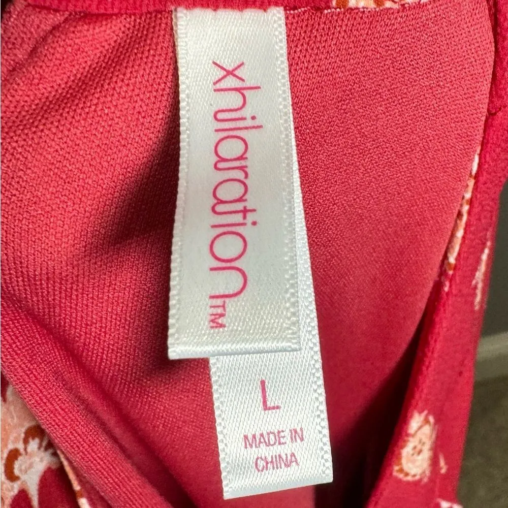 Dusty Rose Floral And Paisley Print Shift Dress Size Large - Image 4