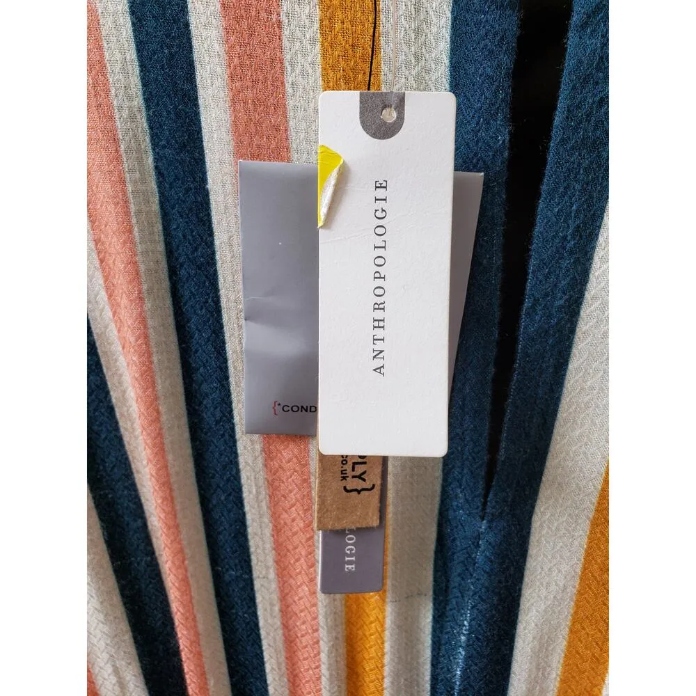 Anthropologie Dress Women Petite XL Multicolor Wrap V Neck Long Sleeve Boho - Image 9