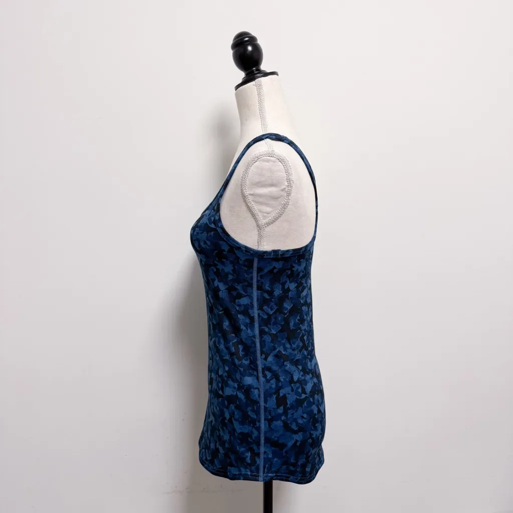 Lululemon Studio Racerback Mystic Jungle Hawk Harbor Blue Black Scoop Neck Tank - Image 4