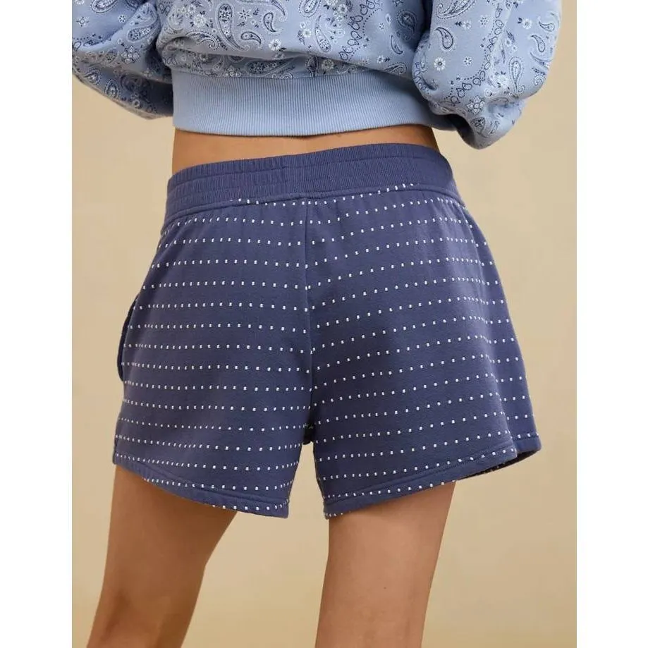 NWT Aerie Take It Easy Short size L Blue with White Dots - Image 6