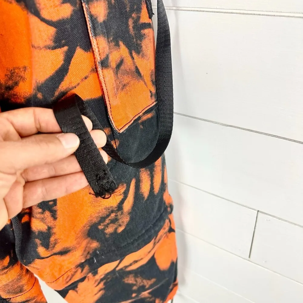 Jaded London Tie Dye Cargo Jogger Pants Orange Black Size 4 High Rise Halloween - Image 12
