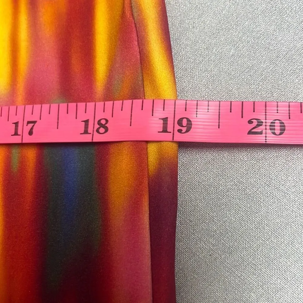 Weworewhat Cut Out Lace Up Midi Skirt Fire Tie Dye Stretch Large NWT Beach Vacay - Image 11