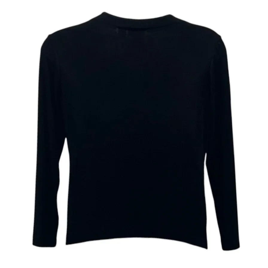 Chicos Travelers Cardigan Black Large Or 2 - Image 2