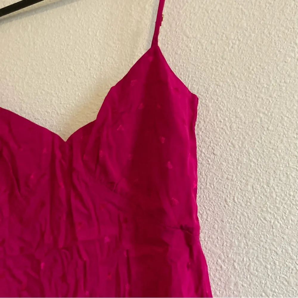 NWT L*Space Womens Moonlit Barbie Pink Heart Jacquard Mini Slip Dress Size Small - Image 8