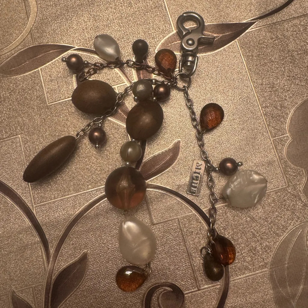 Miche Silver and Brown Charm Necklace - Image 2