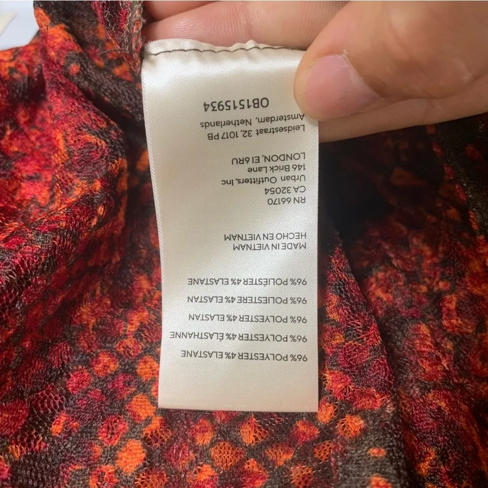 Free people paisley‎ floral boho oversized blouse size medium - Image 3