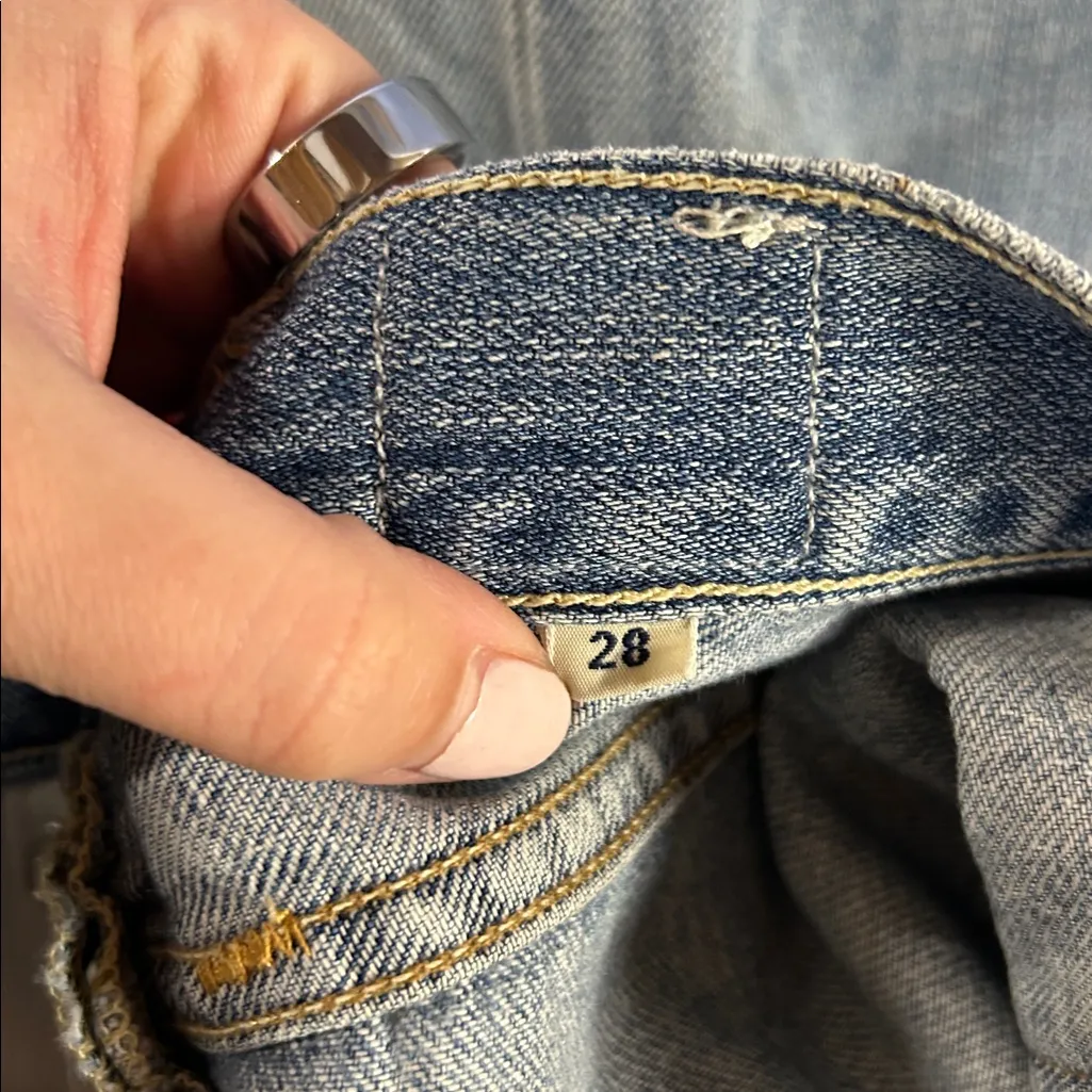 CITIZENS OF HUMANITY Emerson Slim Boyfriend Jeans Light Wash Distressed Size 28 - Image 8