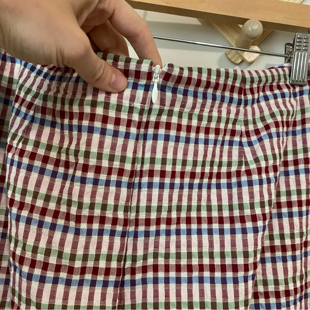 Madewell Sarong Midi Skirt in Rainbow Gingham size 2 - Image 10