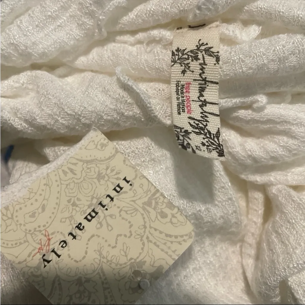 Free People Cream Long Sleeve Top - Image 2