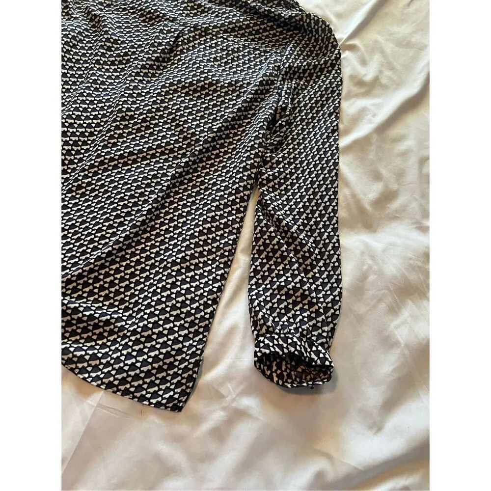 Laundry By Shelli Segal Multicolored Patterned Top Blouse Woman’s Size Large - Image 9